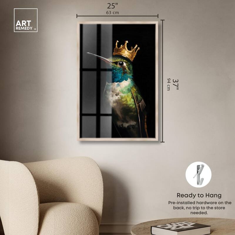 Crowned Azure Bird I Shadowbox by Art Remedy