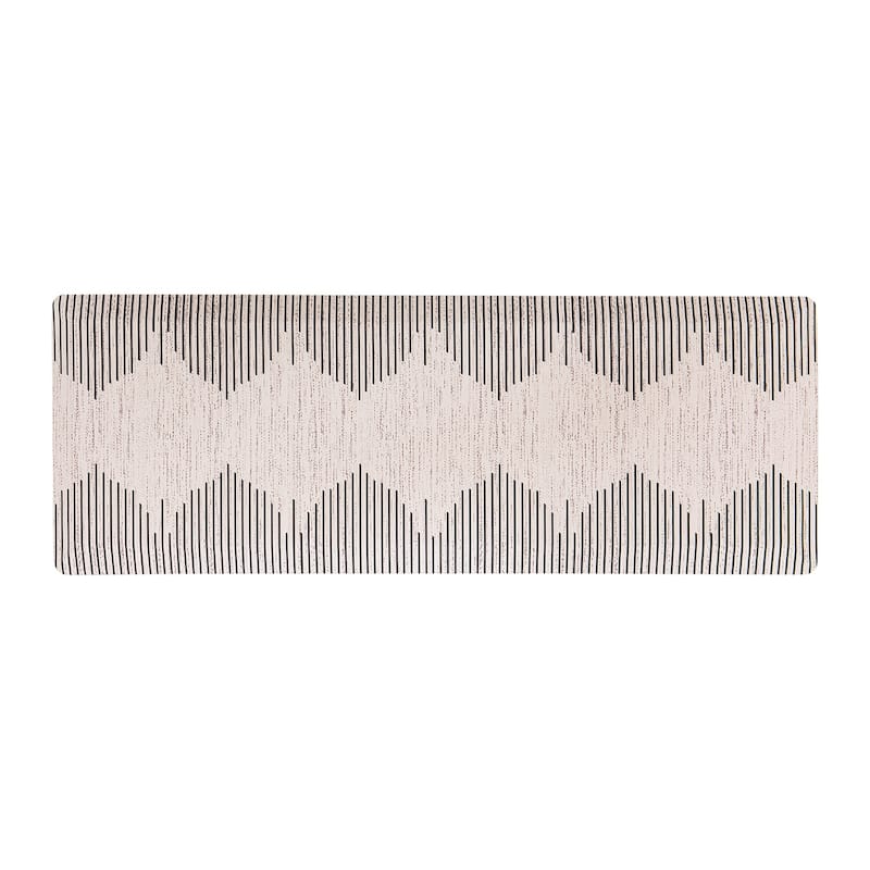 Bohemian Stripe Cushioned Anti Fatigue Standing Mat Ergonomic, Non-Slip, Perfect for Kitchen, Office, and Laundry Room