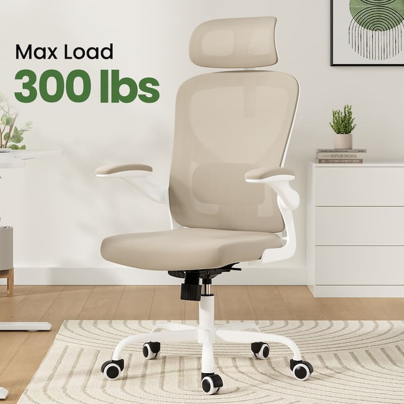 Ergonomic Office Chair With Headrest,High Back Computer Chair With Armrests And Adjustable Lumbar Support