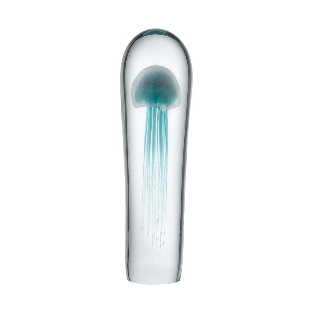 Elk Home Threads Blue Finish Glass 4 Inch Wide Sculpture