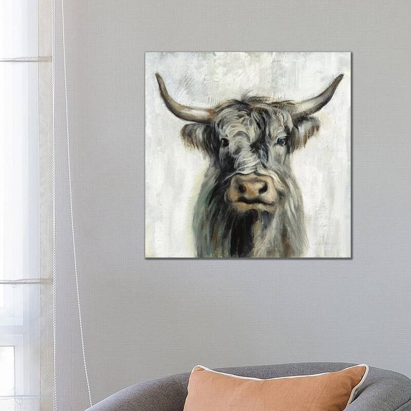 iCanvas "Highland Cow" by Silvia Vassileva Canvas Print - 26x26x1.5
