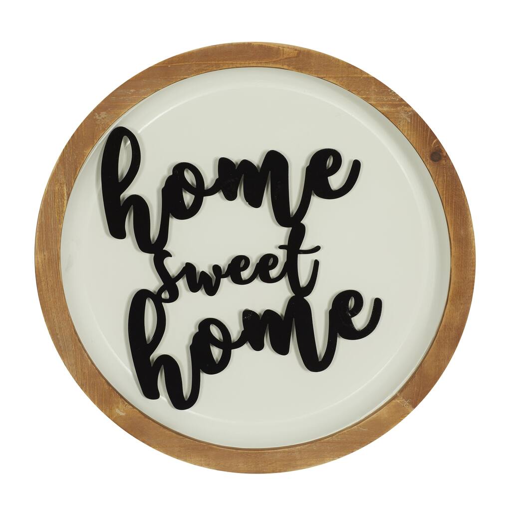 Wood Sign Wall Decor - White - Roche River Decor