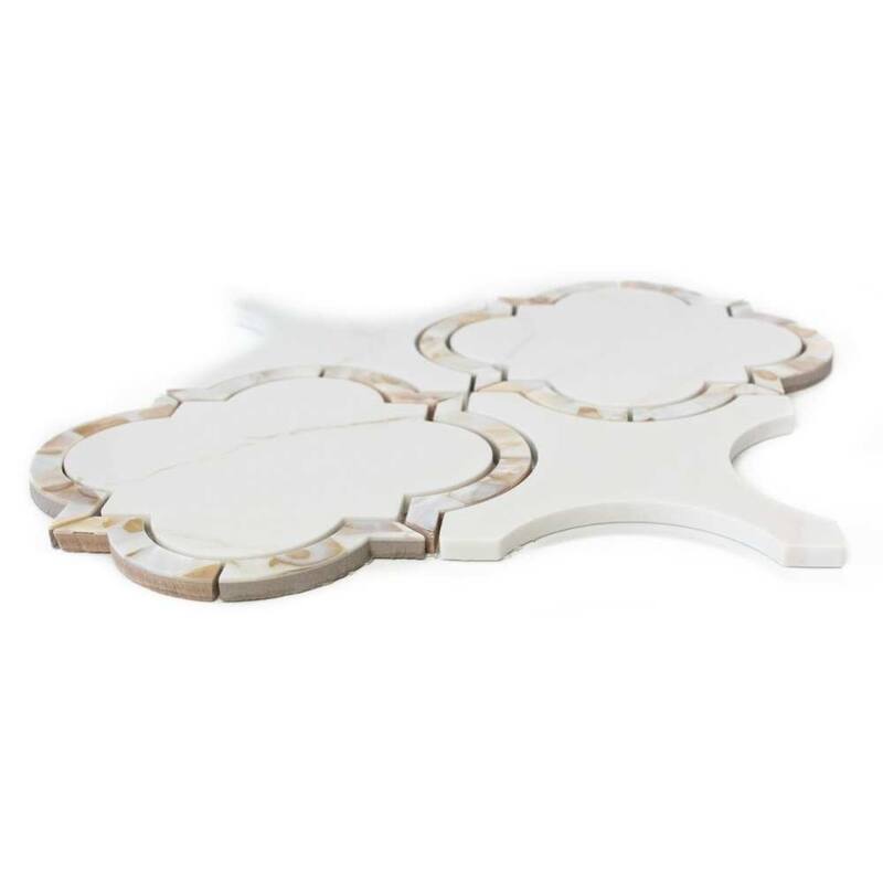 The Tile Life Delphi Pearl 12x12 Glass Backsplash Wall Tile