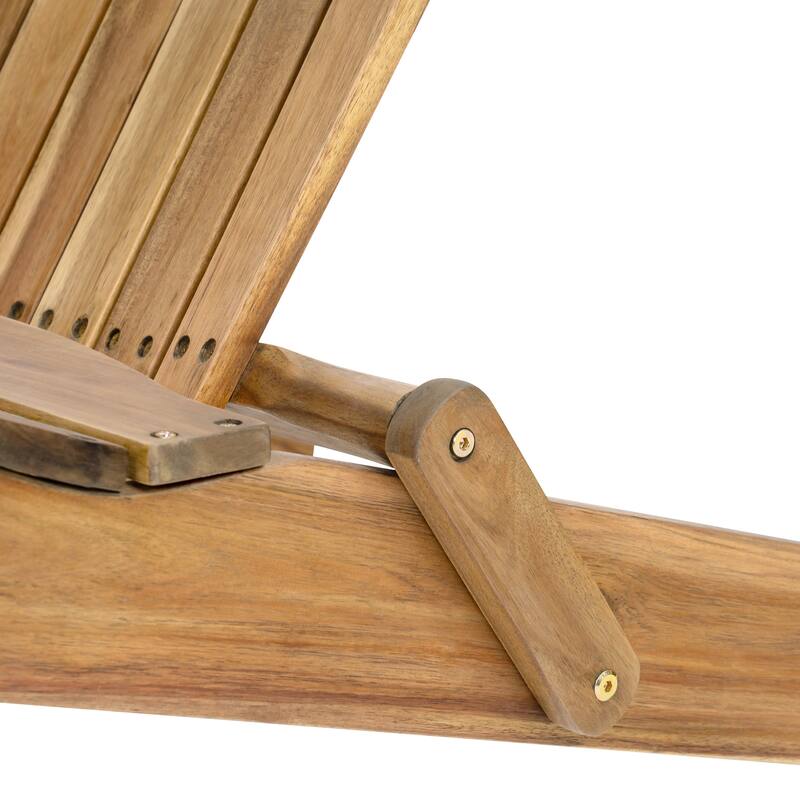 Rustic Acacia Wood Foldable Adirondack Chairs