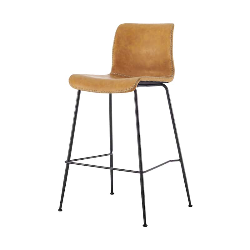 NPD Furniture Jayden Faux Leather Counter Stool (Set of 2) - Vintage Cedar