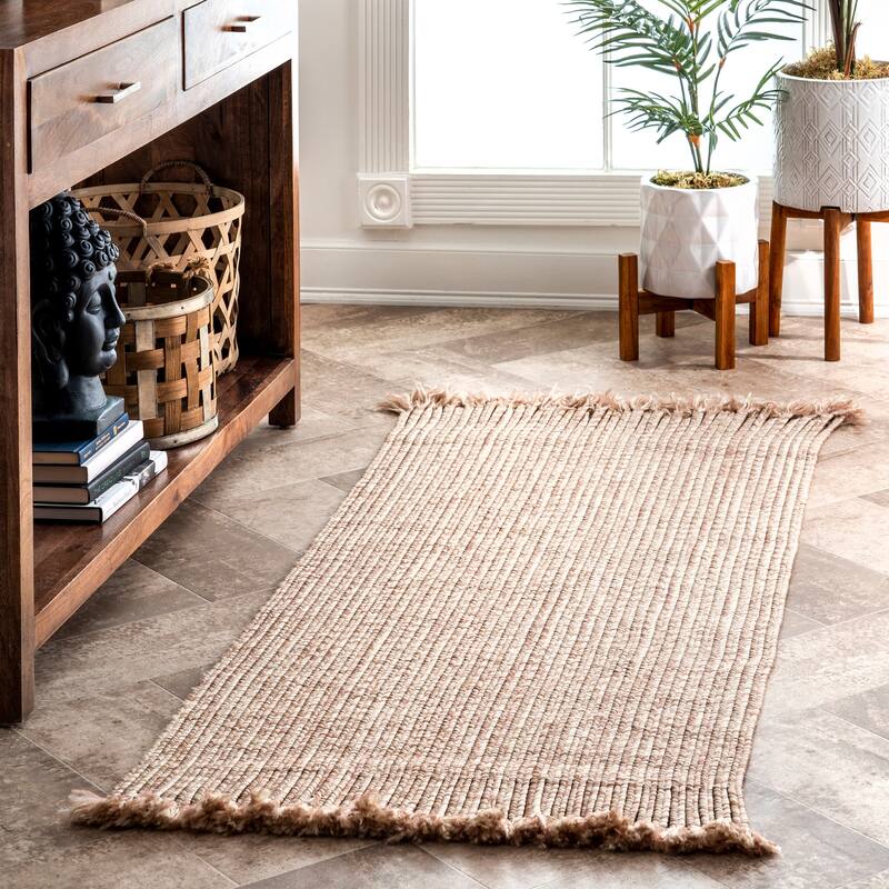Nuloom Braided Courtney Tassel Indoor/Outdoor Area Rug