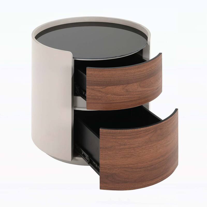 Retro Double Storage Round Side Table for Versatile Home Decor