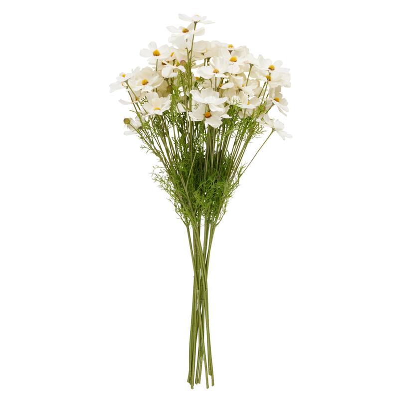 White Faux Foliage Tall Galsang Artificial Flower Stem (Set of 12)