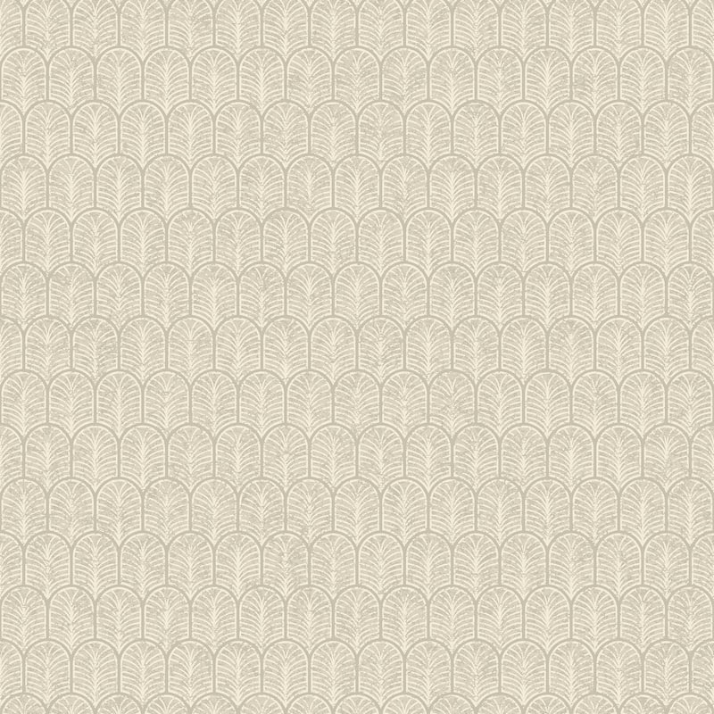 Galerie Wallcoverings Lustre Collection Geometric Arc Non-woven Shimmer Wallpaper Roll - 33 feet x 21 inches - Beige