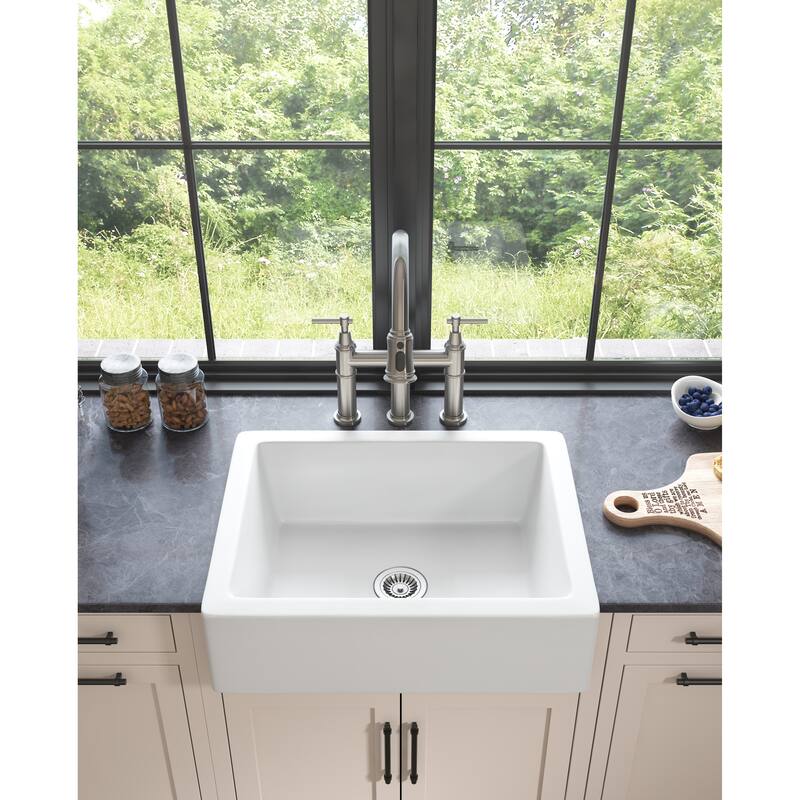 Farmhouse Apron Front Ceramic Kitchen Sink