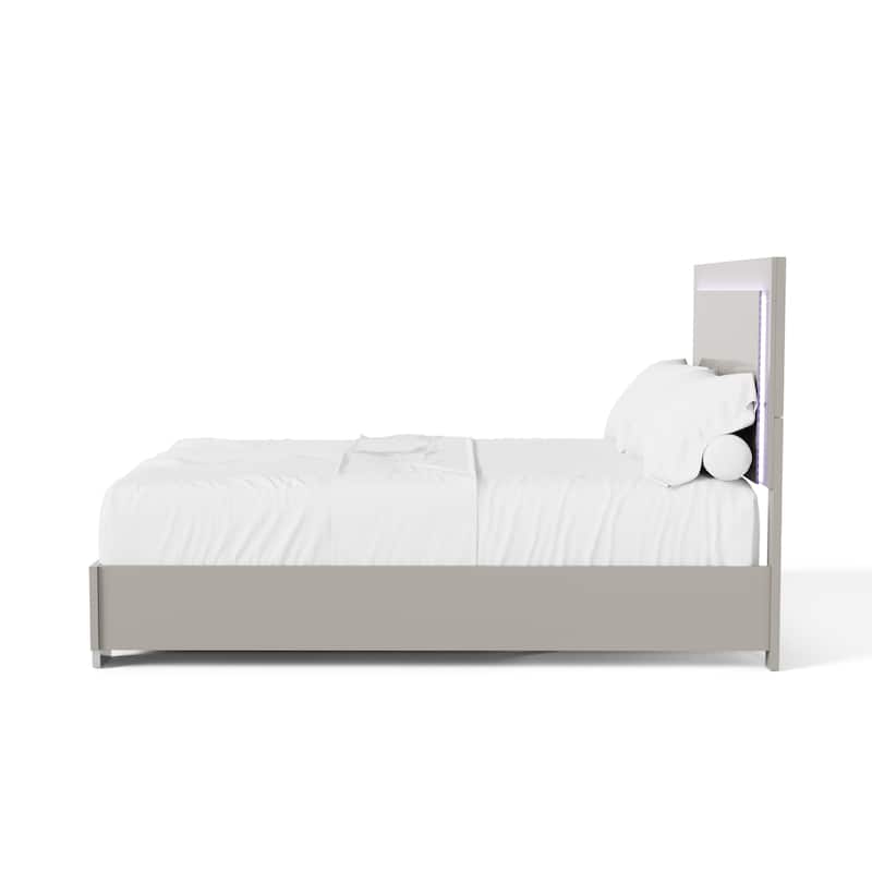 Furniture of America Erina Modern Glossy 3-Piece Panel Bedroom Set
