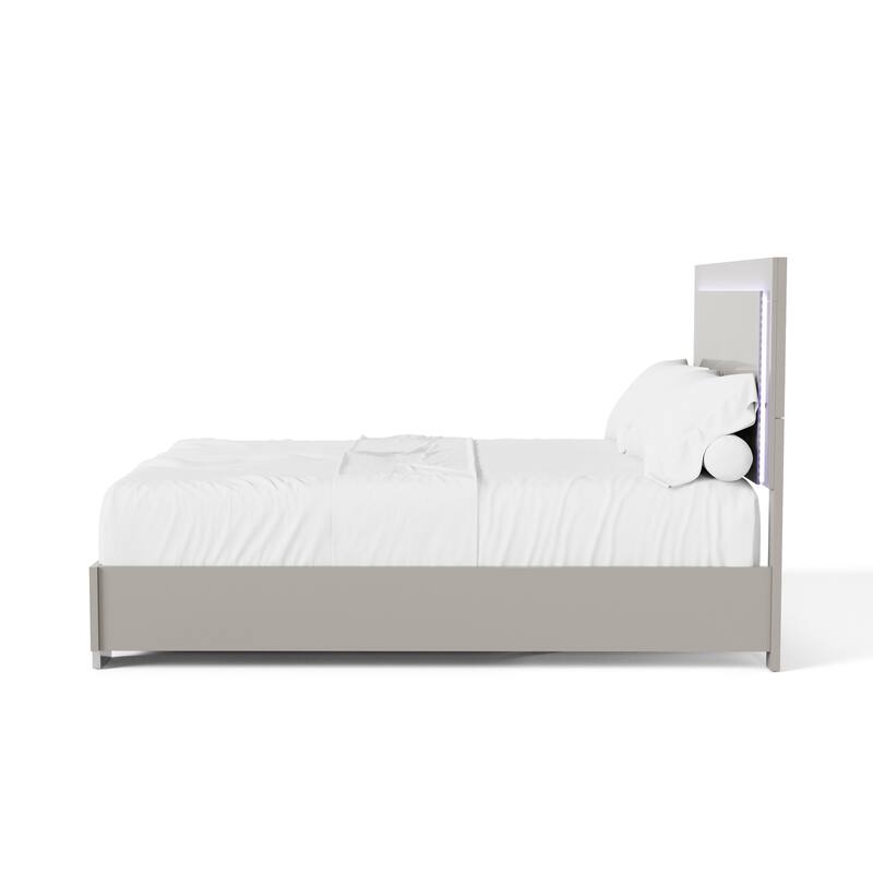 Furniture of America Erina Modern Glossy 5-Piece Panel Bedroom Set