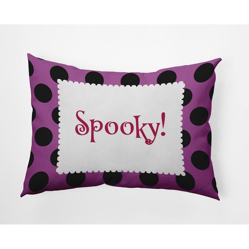 Halloween Spooky Dots Accent Pillow - Orchid - 14" x 20"