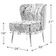 preview thumbnail 12 of 67, Almira Living Room Armless Accent Chair Set of 2 with Elegant Pattern