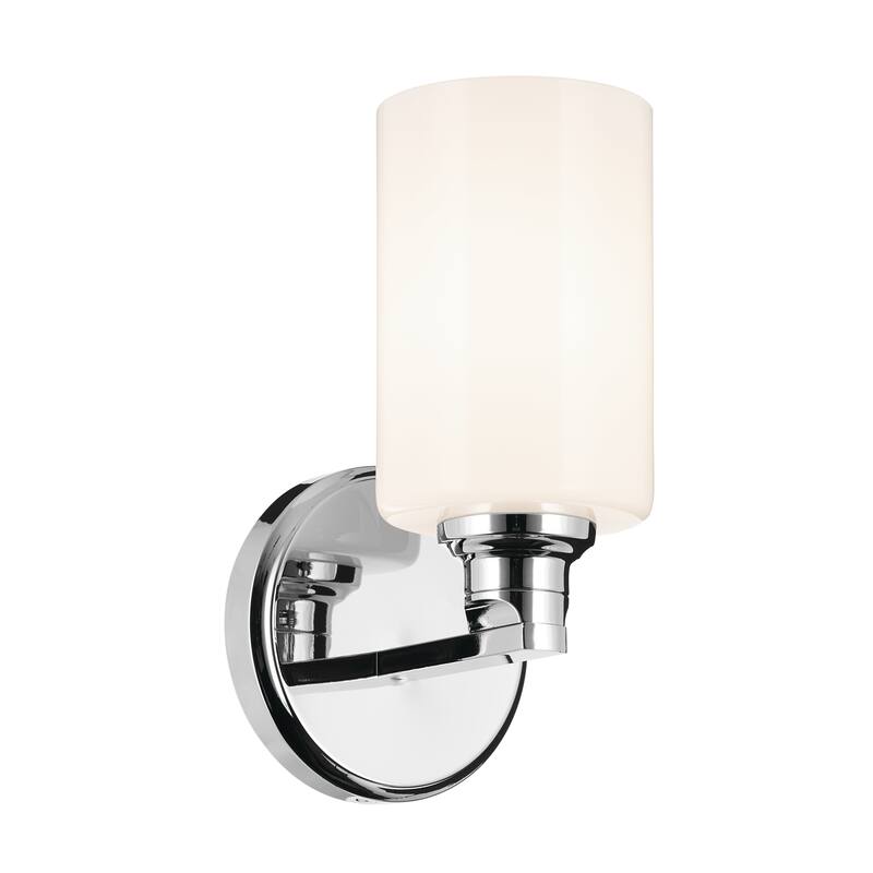 Kichler Lighting Gioe 9.5" 1-Light Wall Sconce with Opal Glass in Chrome