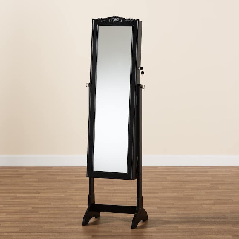 Madigan Modern & Contemporary Wood Jewelry Armoire with Mirror - On ...