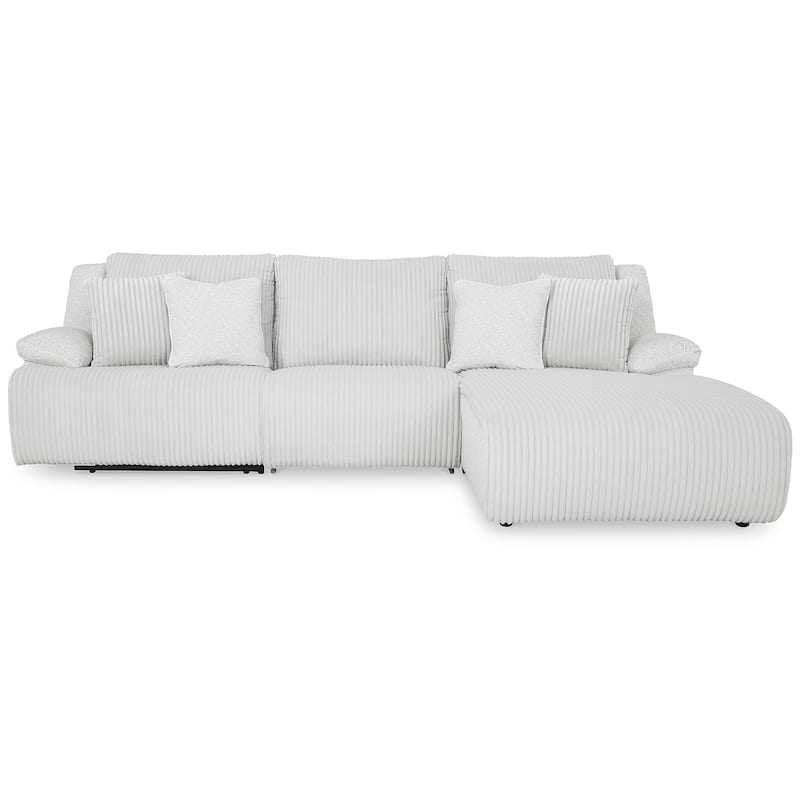 Signature Design by Ashley Top Tier 3-Piece Reclining Sectional with Chaise - 128"W x 74"D x 41"H