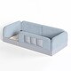 preview thumbnail 26 of 124, Twin/Full/Queen Teddy Fleece Floor Bed with Upholstered Safety Rails and Pocket