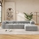 preview thumbnail 49 of 60, Christopher Knight Home - 122" Modern L-Shaped Sectional Sofa with Chaise Lounge, No assembly