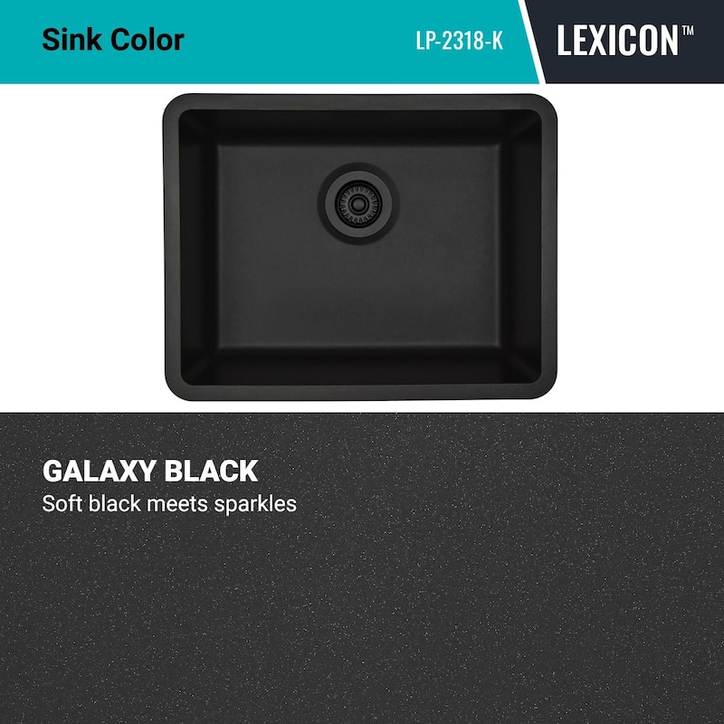 23" x 18" Quartz Kitchen Sink, Single Bowl Sink, Drop-in Sink, Undermount Sink, Granite Kitchen Sink, with Steel... - 23"x18"
