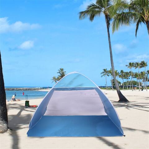 2-3 Person Beach Tent Pop Up Sun Shelter Tent Umbrella