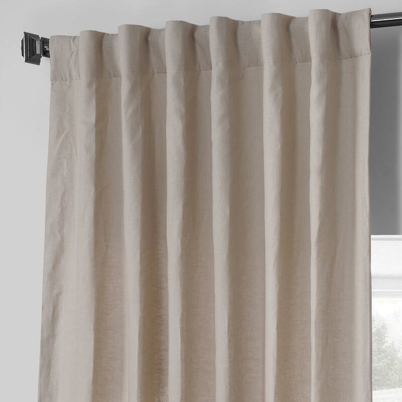 Exclusive Fabrics French Linen Lined Curtain Panel (1 Panel)