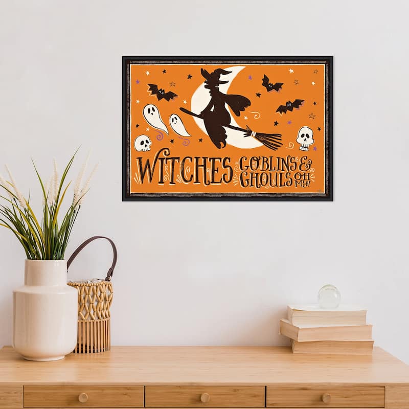 Amanti Art Spooktacular X Framed Canvas Wall Art