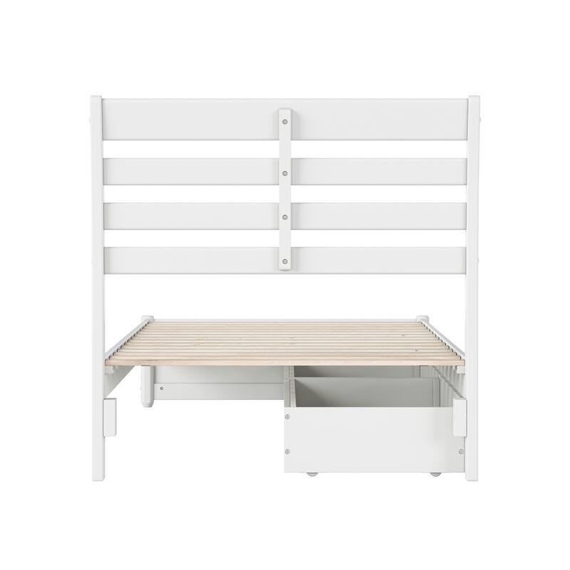 Emelie Platform Bed with Panel Footboard and Storage Drawers