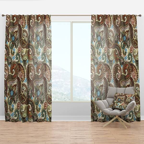 Designart Paisley Pattern With Fantasy Vintage Curtain Panel On Sale Overstock 29625417