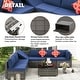 preview thumbnail 8 of 62, EROMMY 6/7 Piece Modular Outdoor Rattan Sofa Set, All-Weather Wicker Patio Furniture with Storage Table, Cushions & Pillows