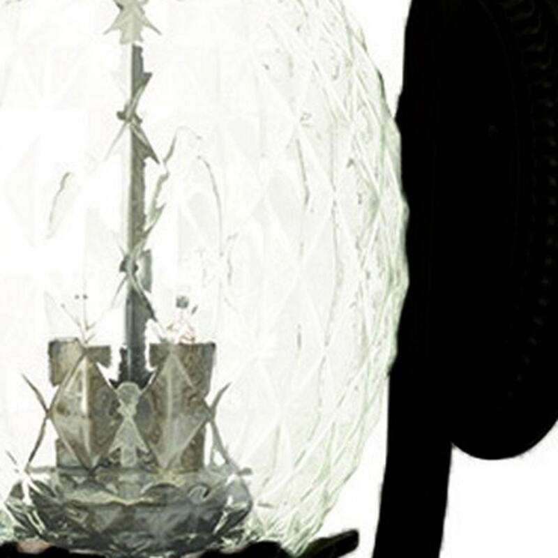 Glass Pineapple Lantern Flush Mount Light Aluminum Dimmable - 12.50” x 9.50” x 21.75” (D x W x H)