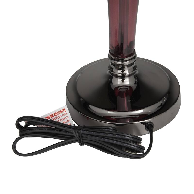 Glass Room Table Lamp - Red - Roche River Decor