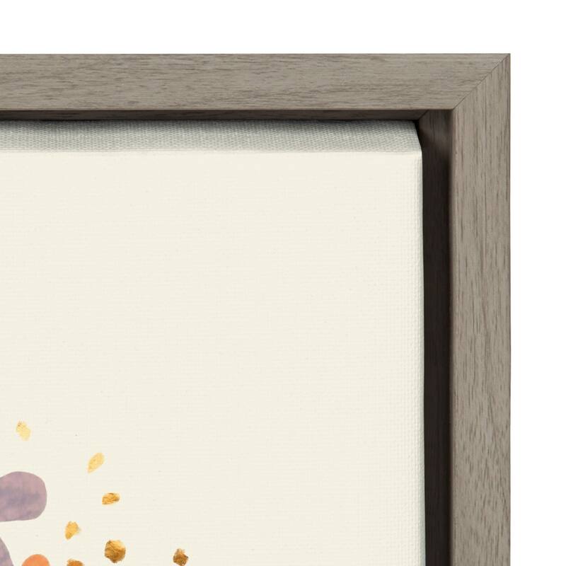 Kate and Laurel Sylvie Hope Framed Canvas by Mia Charro - 18x24 - Plastic - Grey