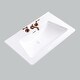 preview thumbnail 7 of 7, 31.5" Lydia White Rectangular Drop In Bathroom Sink with Overflow and 8" Widespread Faucet Holes