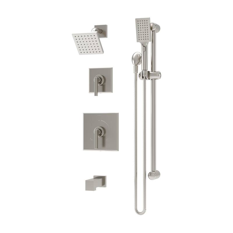 Symmons 369615TRM Duro HydroMersion Pressure Balanced Tub and Shower - Satin Nickel