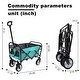 preview thumbnail 28 of 62, Foldable Wagon Cart with Strapping System, Utility Wagon Cart for Camping Shopping Sports Gardeing Fishing All-Terrain Wheels