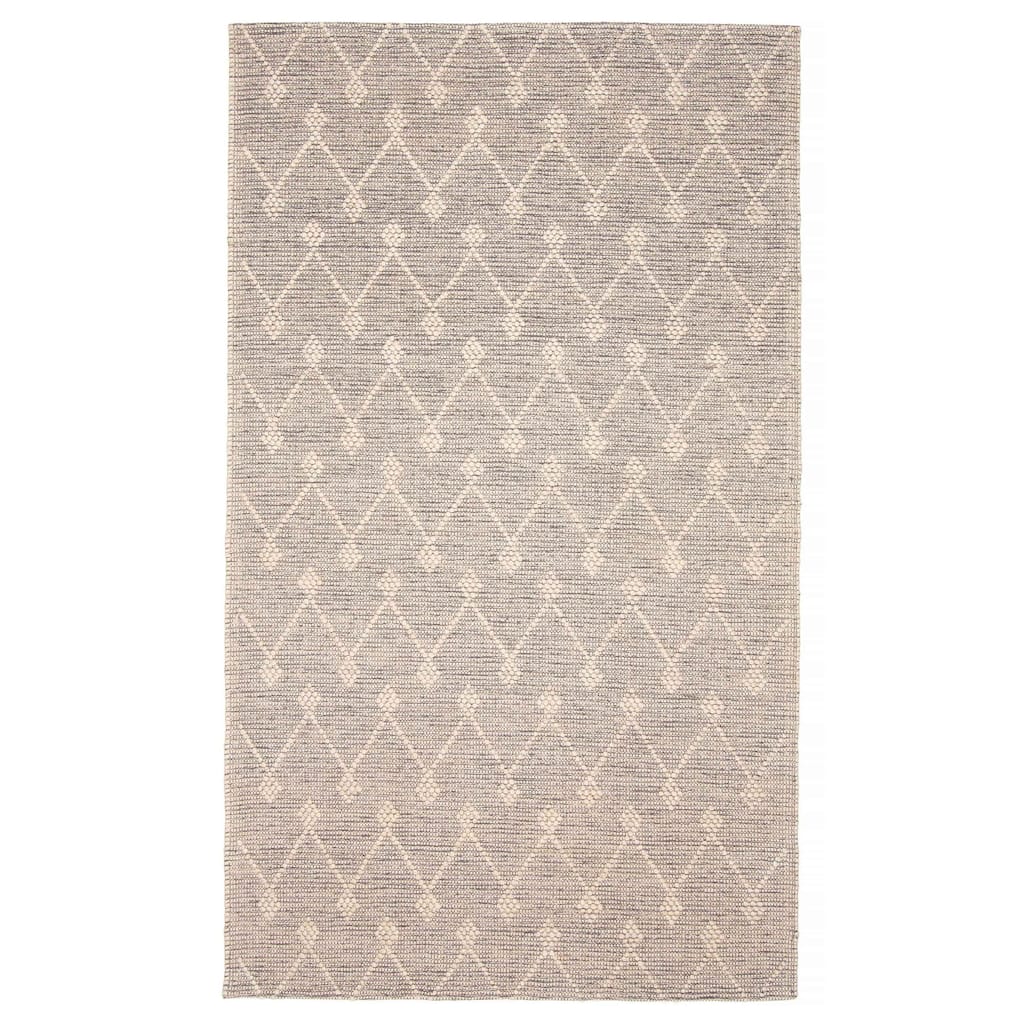 ECARPETGALLERY Braid weave Sienna Grey Wool Rug - 5'0 x 8'6