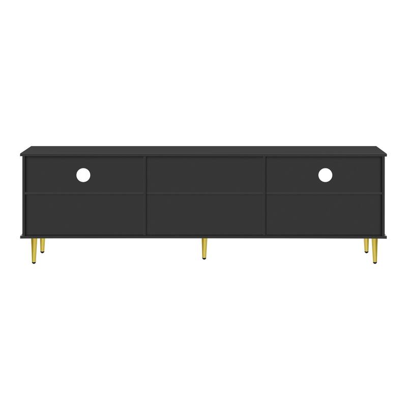 78.7" TV Stand, Storage Media Console w/ 2 Drawers, 2 Cabinets