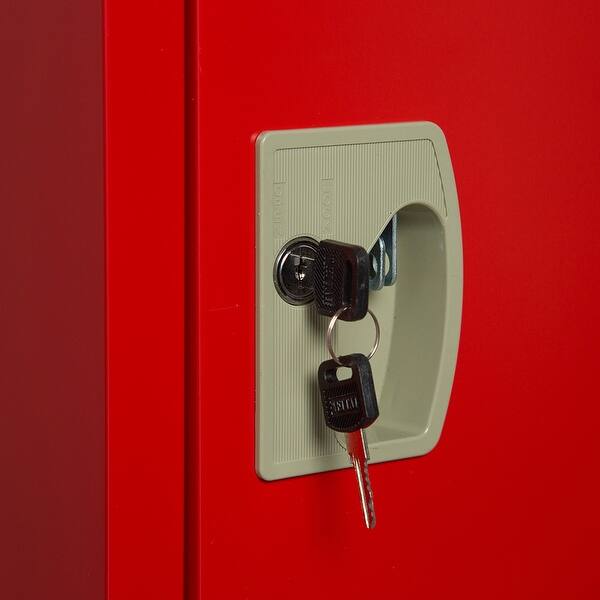 Red Storage Metal Locker with lock /& Hanging for Home and School