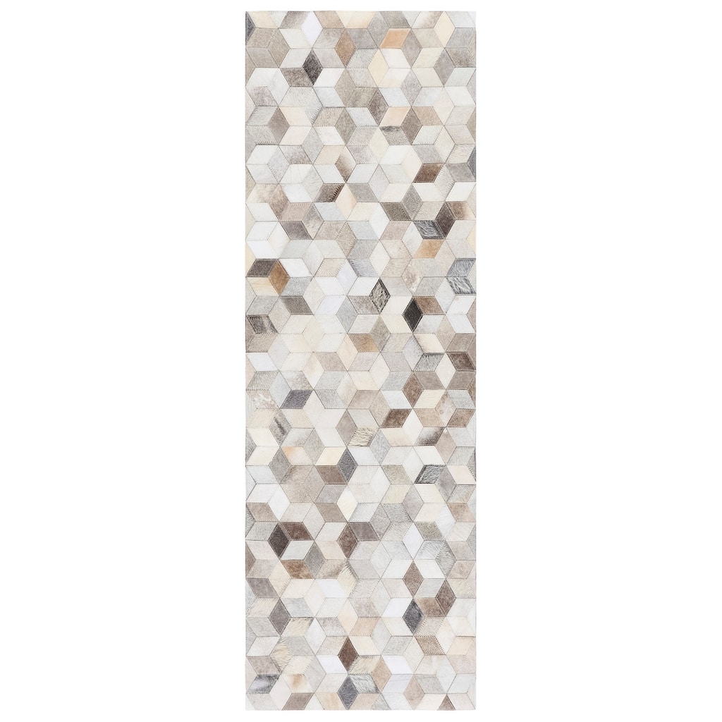 SAFAVIEH Handmade Studio Leather Marzieh Contemporary Leather Rug - 2'3" x 7' Runner