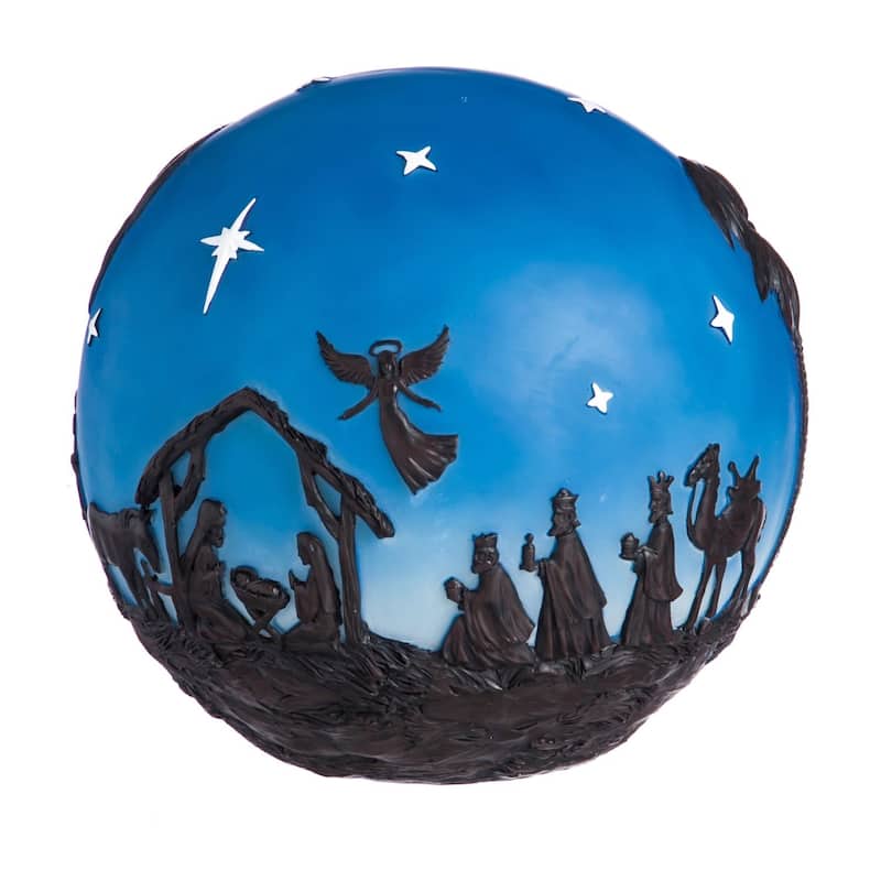 Illuminated Battery Powered Globe, Nativity Scene