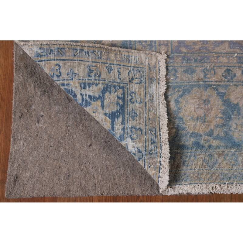 Distressed Najafabad Persian Antique Area Rug Hand-knotted Wool Carpet - 8'4" x 12'2"