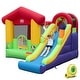 preview thumbnail 2 of 8, Inflatable Bounce House with Ocean Balls and 735W Air Blower - 128" x 114" x 81" (L x W x H)