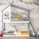 preview thumbnail 13 of 20, Kid-Friendly Design Twin Over Twin Bunk Bed House Bed