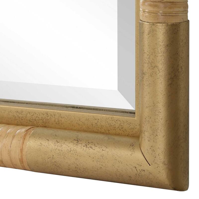 Uttermost Kampar Full Length Rattan Tall Mirror - 29.50" W x 73.63" H x 2.13" D