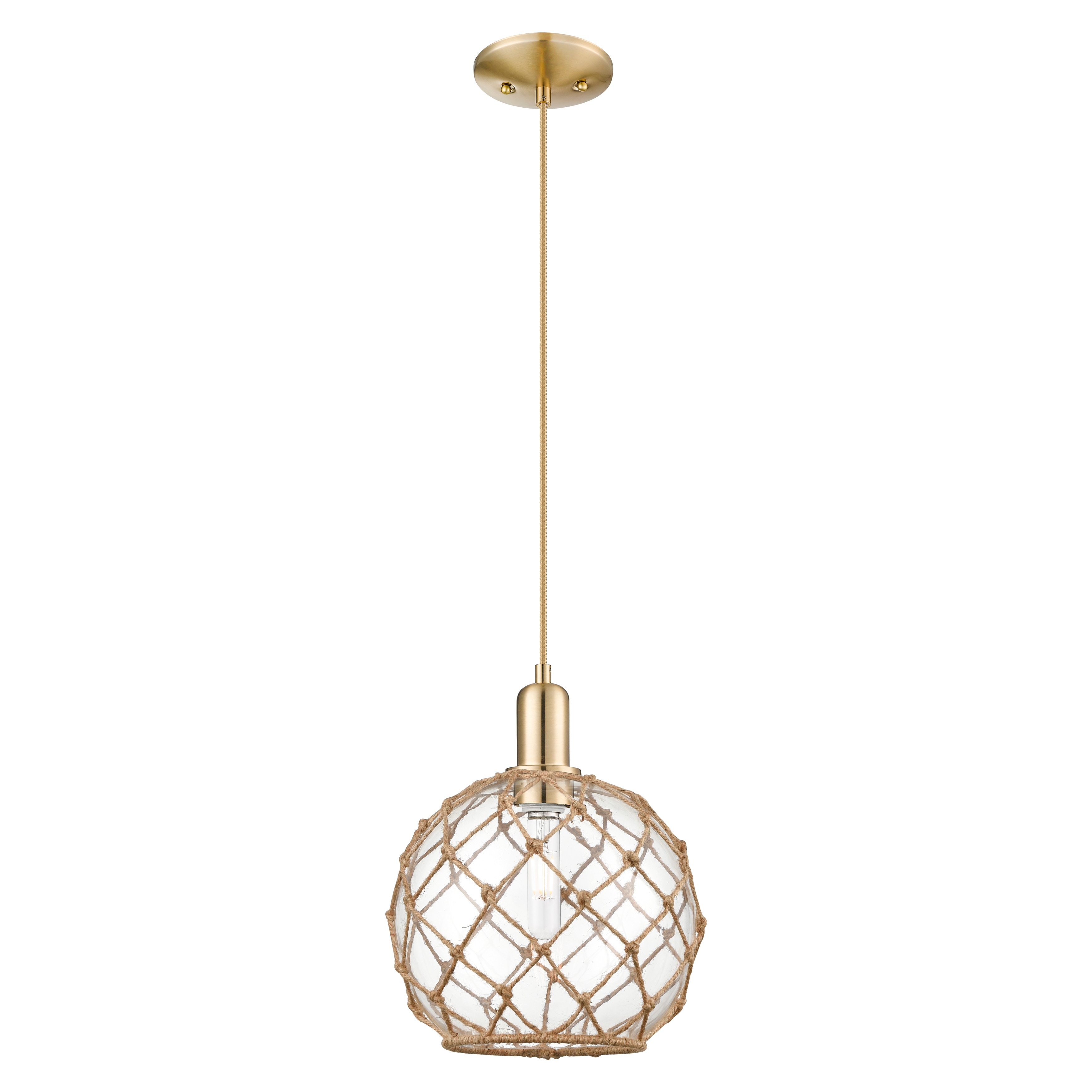 Innovations Lighting Endless Possibilities Arcadia - Farmhouse Rope - 1 Light 10" Cord Hung Mini Pendant