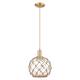 Option Clear Glass with Brown Rope / Champagne Bronze