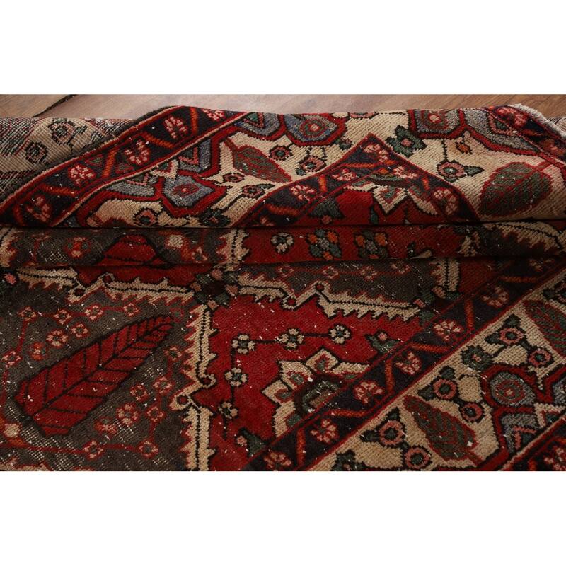 Red Bakhtiari Persian Area Rug Hand-Knotted Wool Carpet - 4'11" x 7'1"
