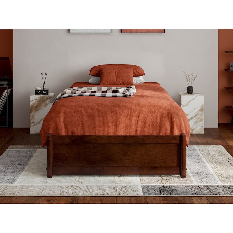 Barcelona Panel Platform Bed with Twin XL Trundle