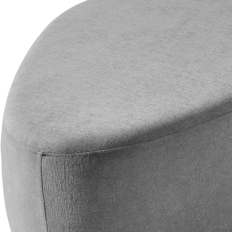 Bonnie 26"/43" W Chenille Small/ Oversized Triangular Cheese Ottoman